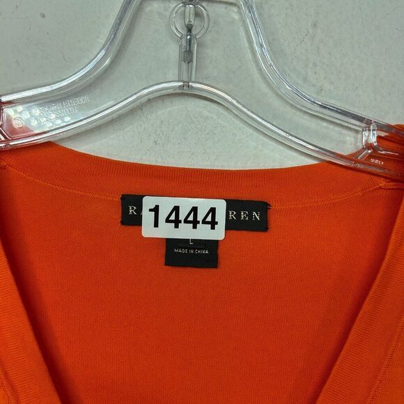 Ralph Lauren Black Label ladies cardigan sweater large orange everyday casual - Picture 8 of 10
